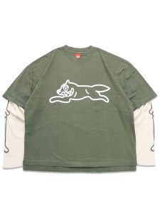 画像1: 【送料無料】ICECREAM BONES WASHED LS TEE FOUR LEAF CLOVER (1)