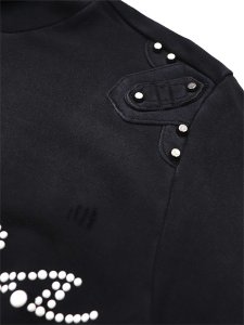 画像4: 【送料無料】COOKIES CLOTHING BLACK PEARL FRENCH TERRY PULLOVER HOODIE BLACK/WHITE (4)