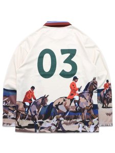 画像2: 【送料無料】BILLIONAIRE BOYS CLUB BB HOUNDS PRINTED SOCCER JERSEY GARDENIA (2)