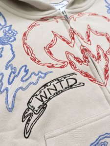 画像3: 【送料無料】WNTD APPAREL SKETCH ZIP HOODIE (3)