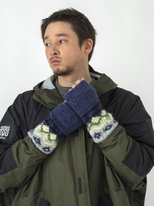 画像4: sublimeroe HAND KINT NORDIC GLOVE NAVY MIX (4)