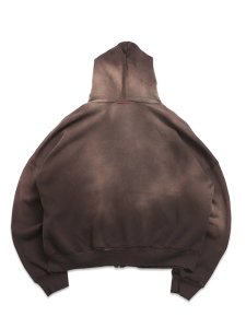 画像2: 【送料無料】MOOJI MOOJI OVERSIZE ZIP UP HOODIE AGED BROWN (2)