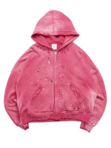 画像1: 【送料無料】MOOJI MOOJI OVERSIZE ZIP UP HOODIE STREET RED (1)