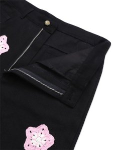画像4: 【送料無料】ARKYVE PINK STAR CROCHET BLACK DENIM (4)