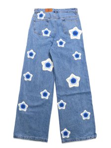 画像2: 【送料無料】ARKYVE BLUE STAR CROCHET PATCH DENIM (2)
