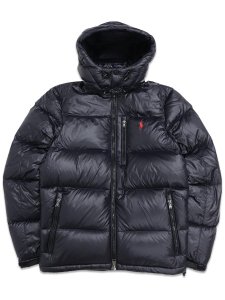 画像1: 【送料無料】POLO RALPH LAUREN GORHAM GLOSSED DOWN JACKET POLO BLACK GLOSSY (1)