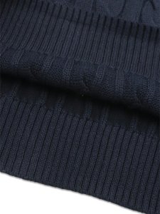 画像5: 【送料無料】POLO RALPH LAUREN CABLE KNIT COTTON CREW SWEATER HUNTER NAVY (5)