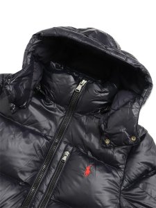 画像4: 【送料無料】POLO RALPH LAUREN GORHAM GLOSSED DOWN JACKET POLO BLACK GLOSSY (4)