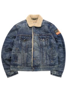 画像1: 【送料無料】POLO RALPH LAUREN FLEECE LINED DENIM TRUCKER JACKET EARLTON (1)