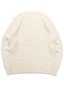 画像2: 【送料無料】POLO RALPH LAUREN CABLE KNIT COTTON CREW SWEATER ANDOVER CREAM (2)