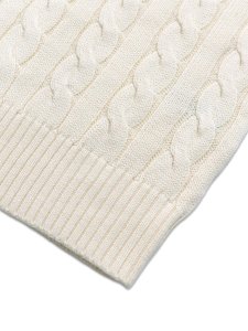 画像4: 【送料無料】POLO RALPH LAUREN CABLE KNIT COTTON CREW SWEATER ANDOVER CREAM (4)