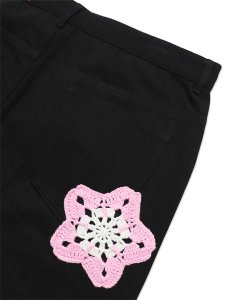 画像5: 【送料無料】ARKYVE PINK STAR CROCHET BLACK DENIM (5)