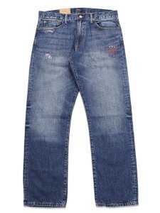 画像1: 【送料無料】POLO RALPH LAUREN DISTRESSED EMBROIDERED JEANS RHINEBECK (1)