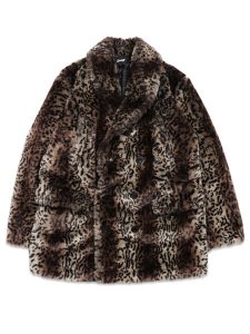 画像1: 【送料無料】SCHOTT LEOPARD FUR CHESTER FIELD COAT (1)