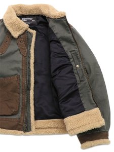 画像7: 【送料無料】AVIREX CLASSIC COTTON B-3 JACKET OLIVE (7)