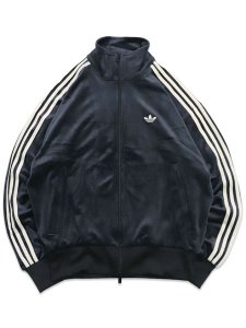 画像1: 【送料無料】ADIDAS FIREBIRD VELOUR TRACK TOP-BLACK (1)