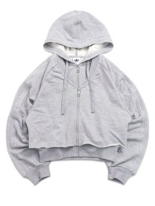 画像1: 【送料無料】ADIDAS WMNS SST DOUBLE FRONT HOODIE-MEDIUM GREY HEATHER (1)