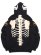 画像2: 【送料無料】VANSON BONE ZIP KNIT HOODIE BLACK/WHITE (2)