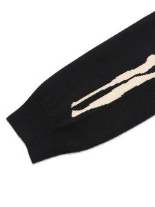 画像9: 【送料無料】VANSON BONE ZIP KNIT HOODIE BLACK/WHITE (9)