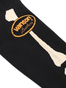 画像6: 【送料無料】VANSON BONE ZIP KNIT HOODIE BLACK/WHITE (6)