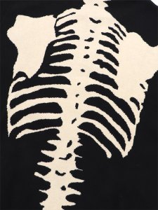 画像8: 【送料無料】VANSON BONE ZIP KNIT HOODIE BLACK/WHITE (8)