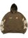画像2: 【送料無料】RED LETTERS BROWN ARTIST SCATTERED ZIP UP HOODIE (2)