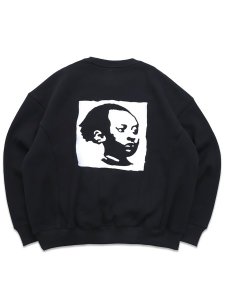 画像2: 【送料無料】EXPANSION INI CREW NECK SWEATSHIRTS BLACK (2)