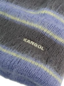 画像3: KANGOL FUZZY STRIPE BEANIE GROUNDING GREY (3)