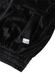 画像4: 【送料無料】PRO CLUB VELOUR TRACK JACKET BLACK/RED (4)