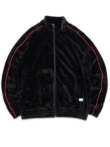 画像1: 【送料無料】PRO CLUB VELOUR TRACK JACKET BLACK/RED (1)