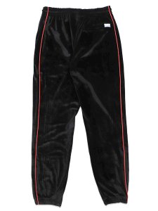 画像2: 【送料無料】PRO CLUB VELOUR TRACK PANT BLACK/RED (2)