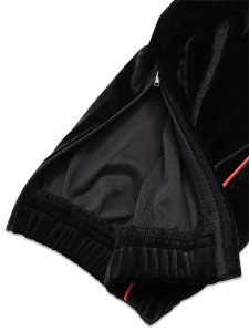 画像7: 【送料無料】PRO CLUB VELOUR TRACK PANT BLACK/RED (7)