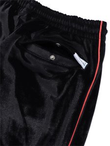 画像4: 【送料無料】PRO CLUB VELOUR TRACK PANT BLACK/RED (4)