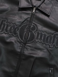 画像3: 【送料無料】HUF THREE 6 MAFIA FAUX LEATHER JACKET (3)