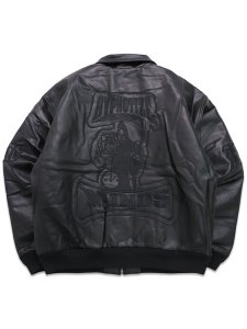 画像2: 【送料無料】HUF THREE 6 MAFIA FAUX LEATHER JACKET (2)