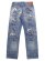 画像1: 【送料無料】EVISU MULTI-POCKET PATCHED DAICOCK SELVEDGE JEANS MID TONE INDIGO (1)