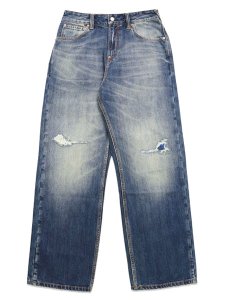 画像2: 【送料無料】EVISU PINK DAIKOKU RIPPED JEANS MID TONE INDIGO (2)