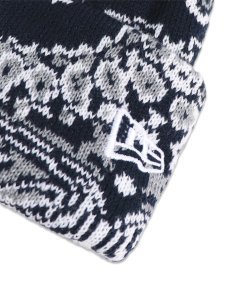 画像3: NEW ERA BASIC CUFF KNIT PAISLEY PATTERN NAVY (3)