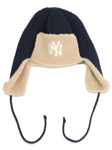 画像2: NEW ERA KNIT TRAPPER RIB KNIT YANKEES NAVY (2)
