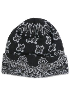 画像2: NEW ERA BASIC CUFF KNIT PAISLEY PATTERN BLACK (2)