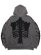 画像2: 【送料無料】VANSON ZIP HOODIE BLACK/BLACK BONE (2)