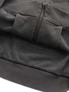 画像6: 【送料無料】VANSON ZIP HOODIE BLACK/WHITE BONE (6)