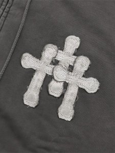 画像3: 【送料無料】VANSON ZIP HOODIE BLACK/WHITE BONE (3)