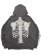 画像2: 【送料無料】VANSON ZIP HOODIE BLACK/WHITE BONE (2)