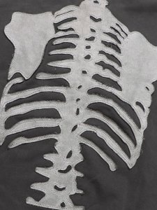 画像5: 【送料無料】VANSON ZIP HOODIE BLACK/WHITE BONE (5)