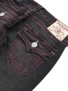 画像5: 【送料無料】TRUE RELIGION WMNS JOEY MID RISE BIG T FLAP FLARE WASH BLACK (5)
