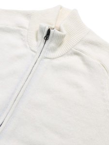 画像3: 【送料無料】C.P.COMPANY LAMBSWOOL GRS ZIPPED LENS CARDIGAN GAUZE WHITE (3)