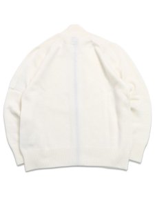 画像2: 【送料無料】C.P.COMPANY LAMBSWOOL GRS ZIPPED LENS CARDIGAN GAUZE WHITE (2)