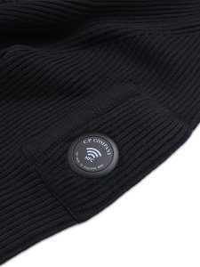 画像6: 【送料無料】C.P.COMPANY FULL RIB COTTON CREWNECK LENS SWEATER BLACK (6)
