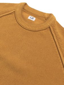 画像3: 【送料無料】C.P.COMPANY CHENILLE COTTON CREWNECK LENS SWEATER BUCK THORN BROWN (3)